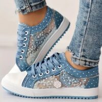 Women's Floral Mesh Sneakers